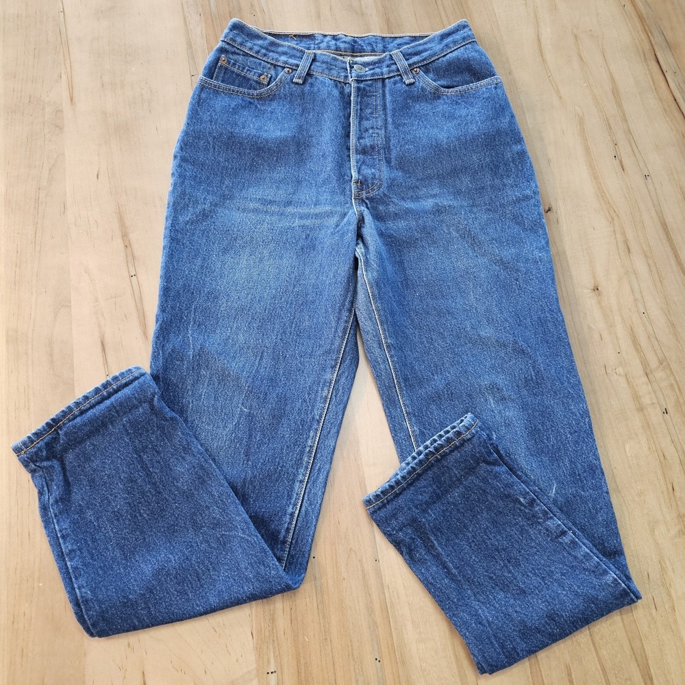 Vtg Levis 501XX Women's Blue High Rise Mom Jeans 17501-0158 Size 11 USA 1980's